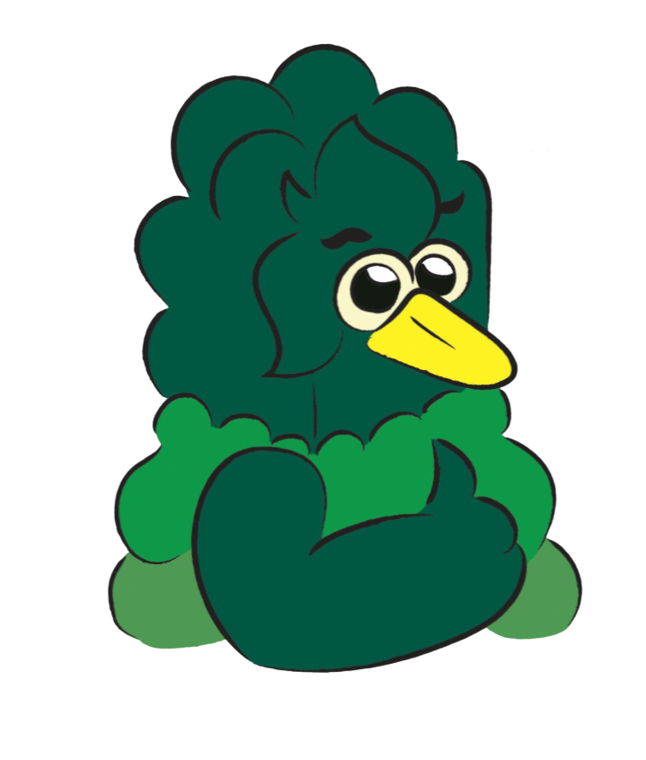 graphic of failbird, the DKC mascot